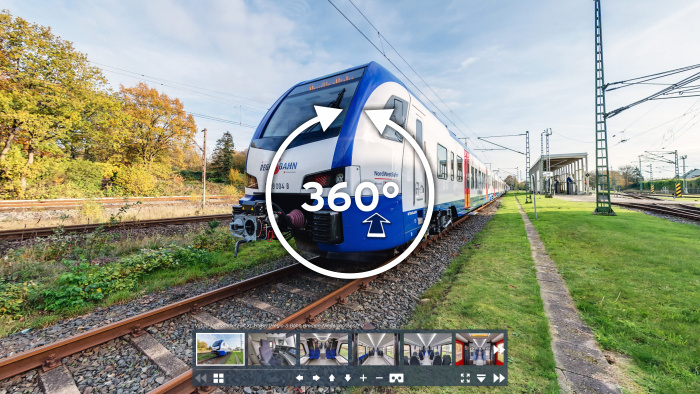 Afficher la visite virtuelle - FLIRT3 XL Regio-S-Bahn Bremen/Niedersachsen 4-Teiler