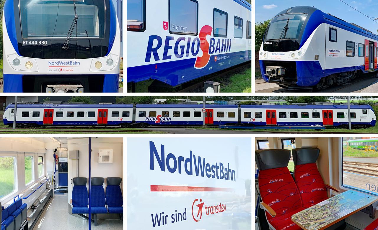 Prototyp für Umbau der 35 Coradia Continental für Regio-S-Bahn Bremen/Niedersachsen vorgestellt.© Alpha Trains / NordWestBahn 