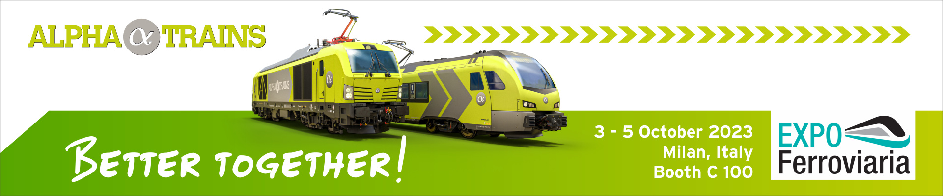 Venite a trovarci a  EXPO Ferroviaria in Italia ottobre 2023...
